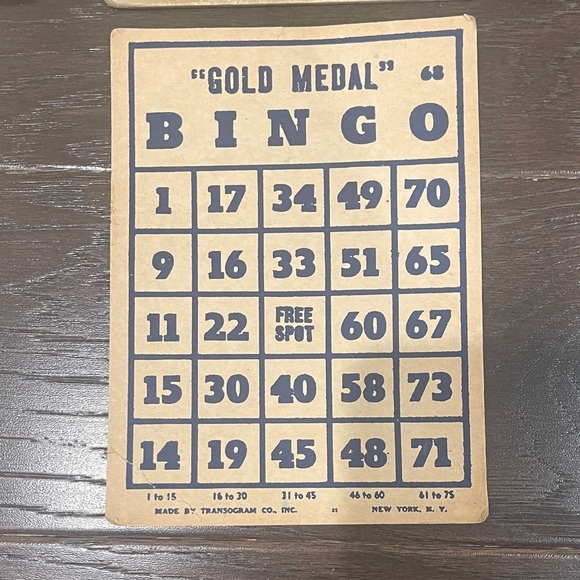 Vintage Beano and Bingo Card Game Set - Red, Blue, Black - Picture 3 of 7